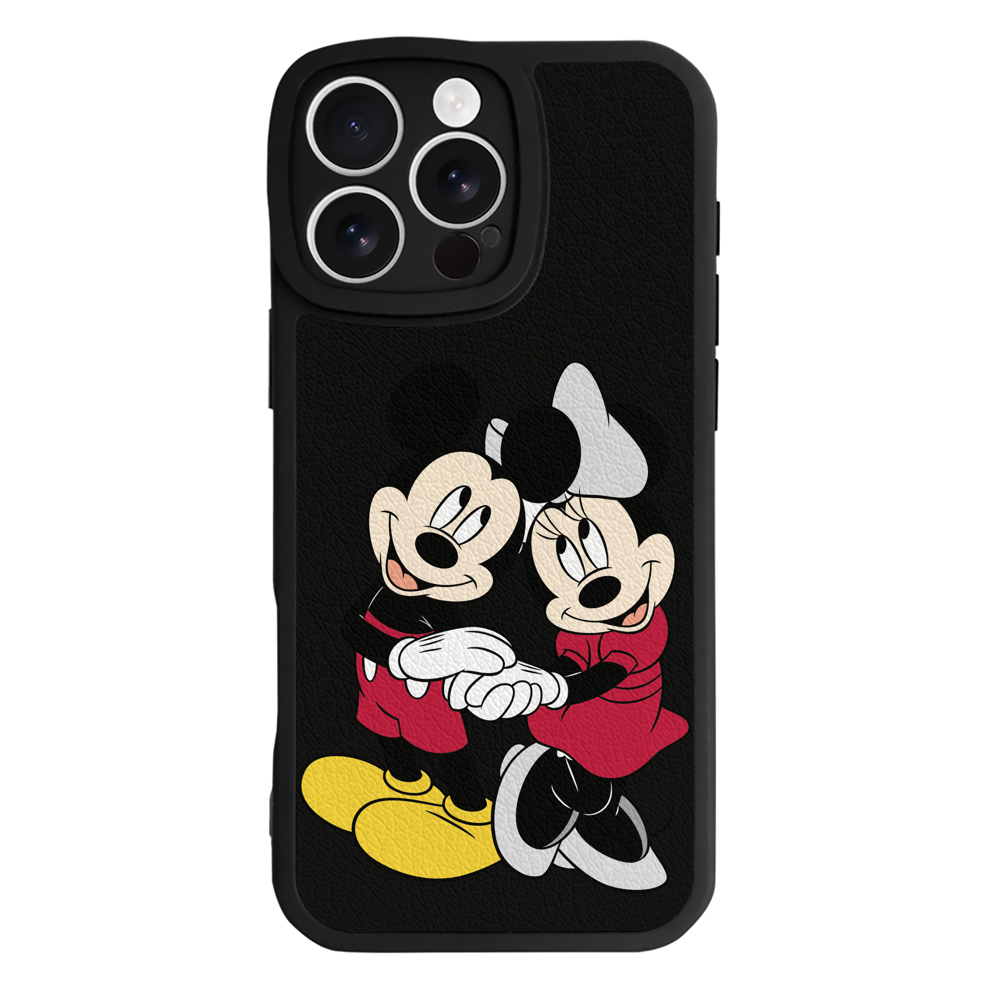 （画像用） ミッキーマウス Mickey Mouse 【iPhone 16シリーズ対応】シリコンスマホケース（レザー調） 材質：シリコン